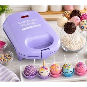 Babycakes Mini's Cake Pop Maker Purple Ceramic Coated CPM-201  Sweetness Loading